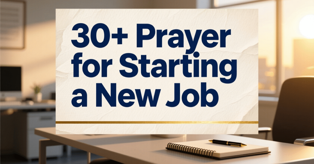 prayer for starting a new job