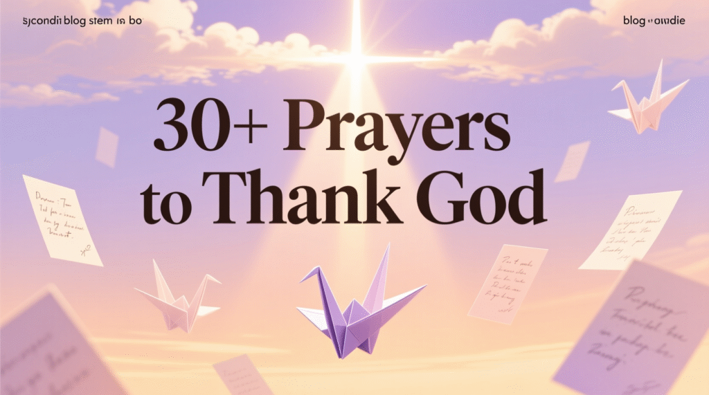 prayers to thank god