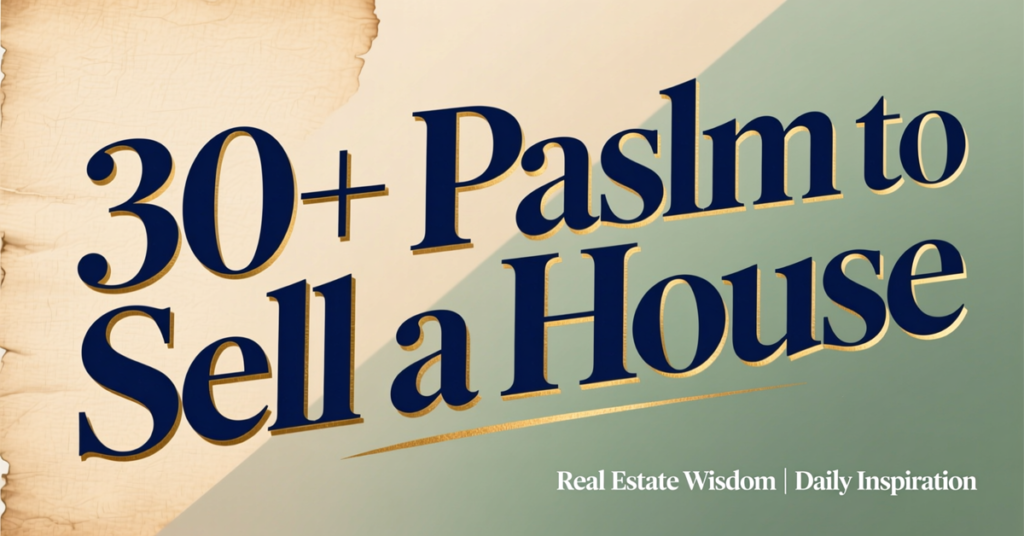 psalm to sell a house