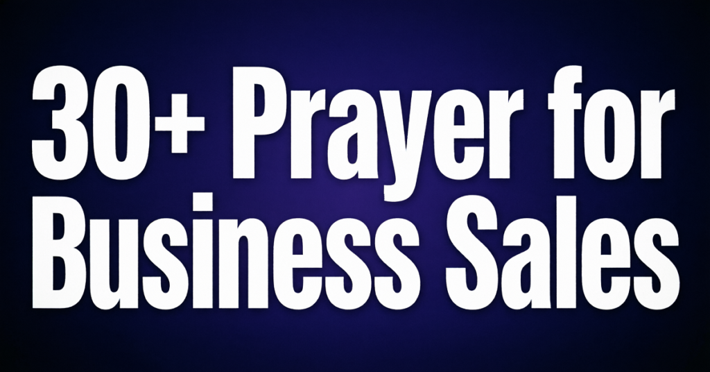 prayer for business sales